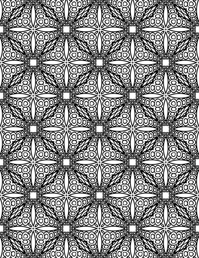 Bubble Cluster Grid Coloring Page, Dense Oval Rings Throughout