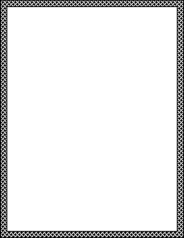 Celtic Knot Weave Border Page, Dense Interlocked Band
