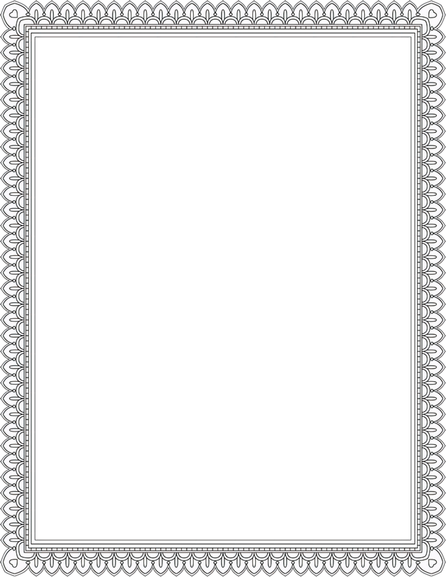 Chain Link Border Page Template, Interlocking Loop Frame