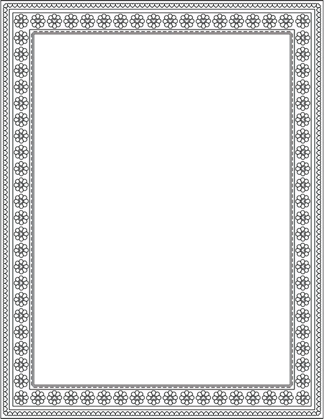 Cross Stitch Border Page Template, Diamond Medallion Band