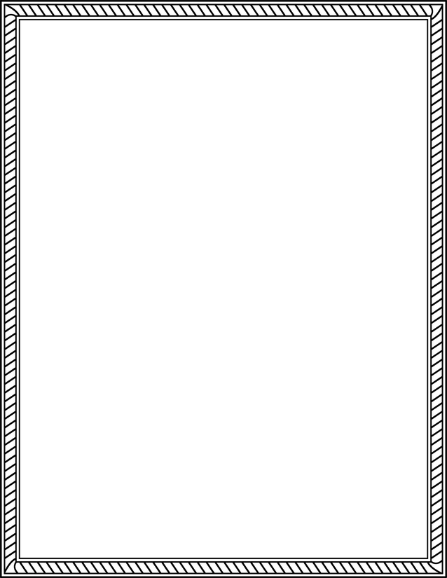 Diagonal Hatch Rope Border Page, Thin Inner Line