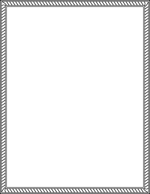 Diagonal Stripe Rope Border Page, Double-Line Frame