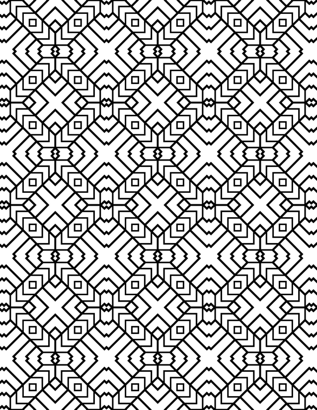 Diamond Heart Cross Grid Coloring Page