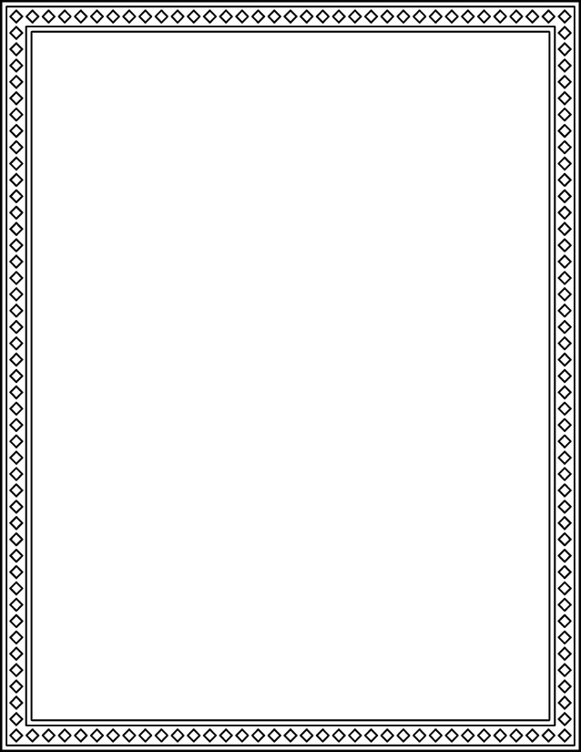 Diamond Lattice Border Page, Nested Double Frame