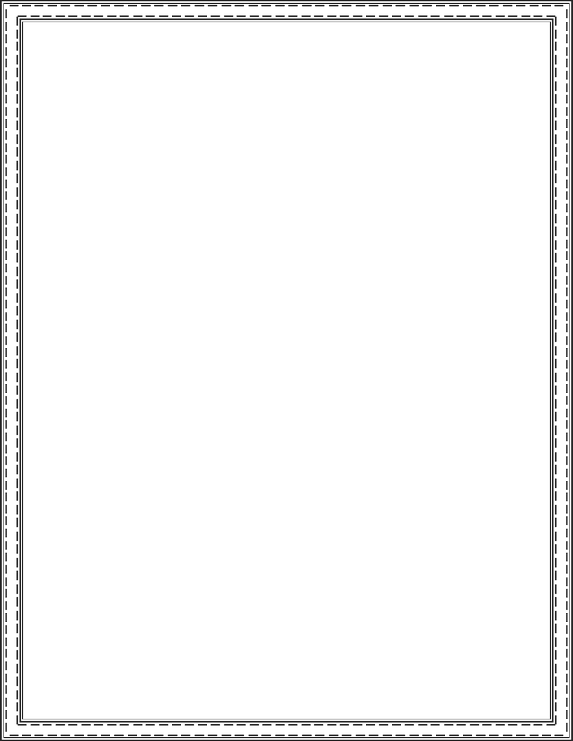 Double Dashed Stitch Border Page, Nested Frame Design