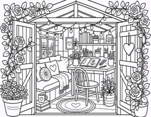 Garden Secluded Shed Floral