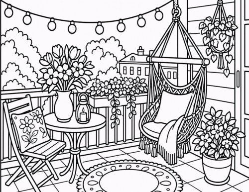 Hammock Chair Porch Sting Lights