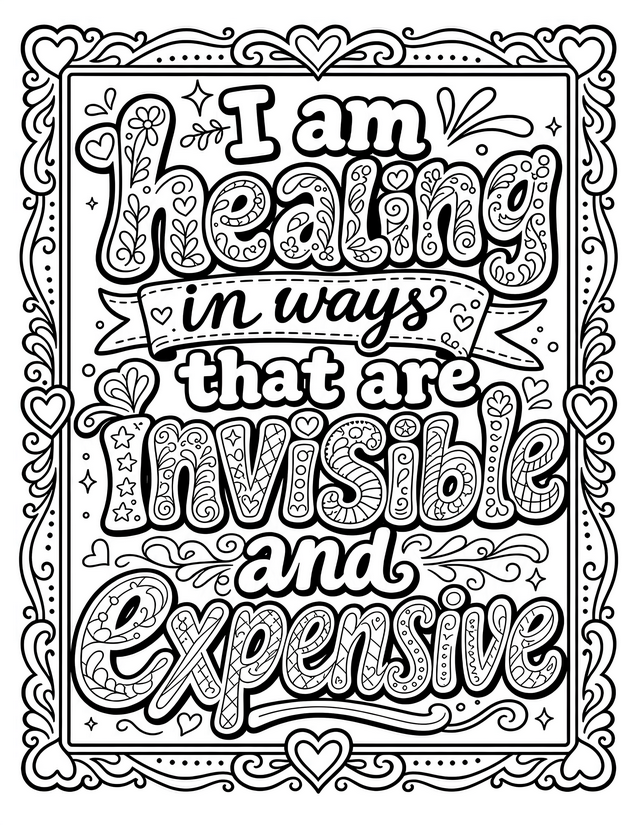 Healing in Ways That Are Invisible and Expensive Coloring Page