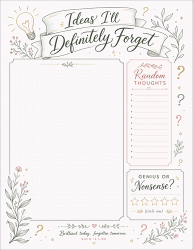 Ideas Journal Page Planner