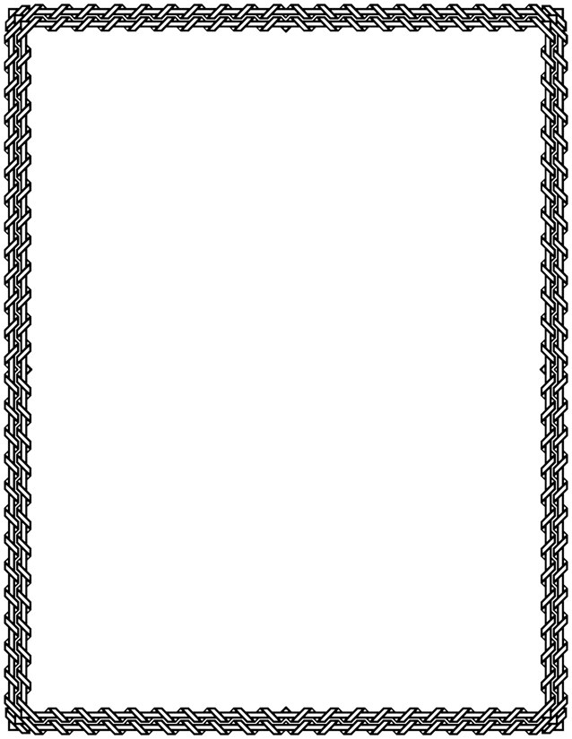 Interlocking Knot Weave Border Page, Continuous Chain Detail