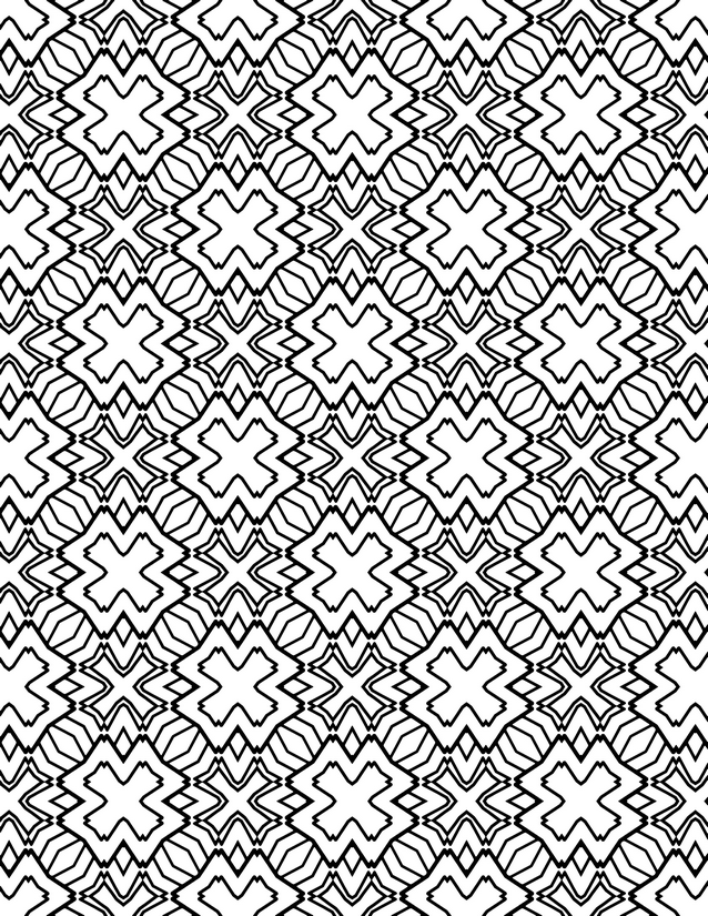 Jagged Star Cross Grid Coloring Page
