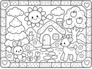 Kawaii Cottage Garden Scene