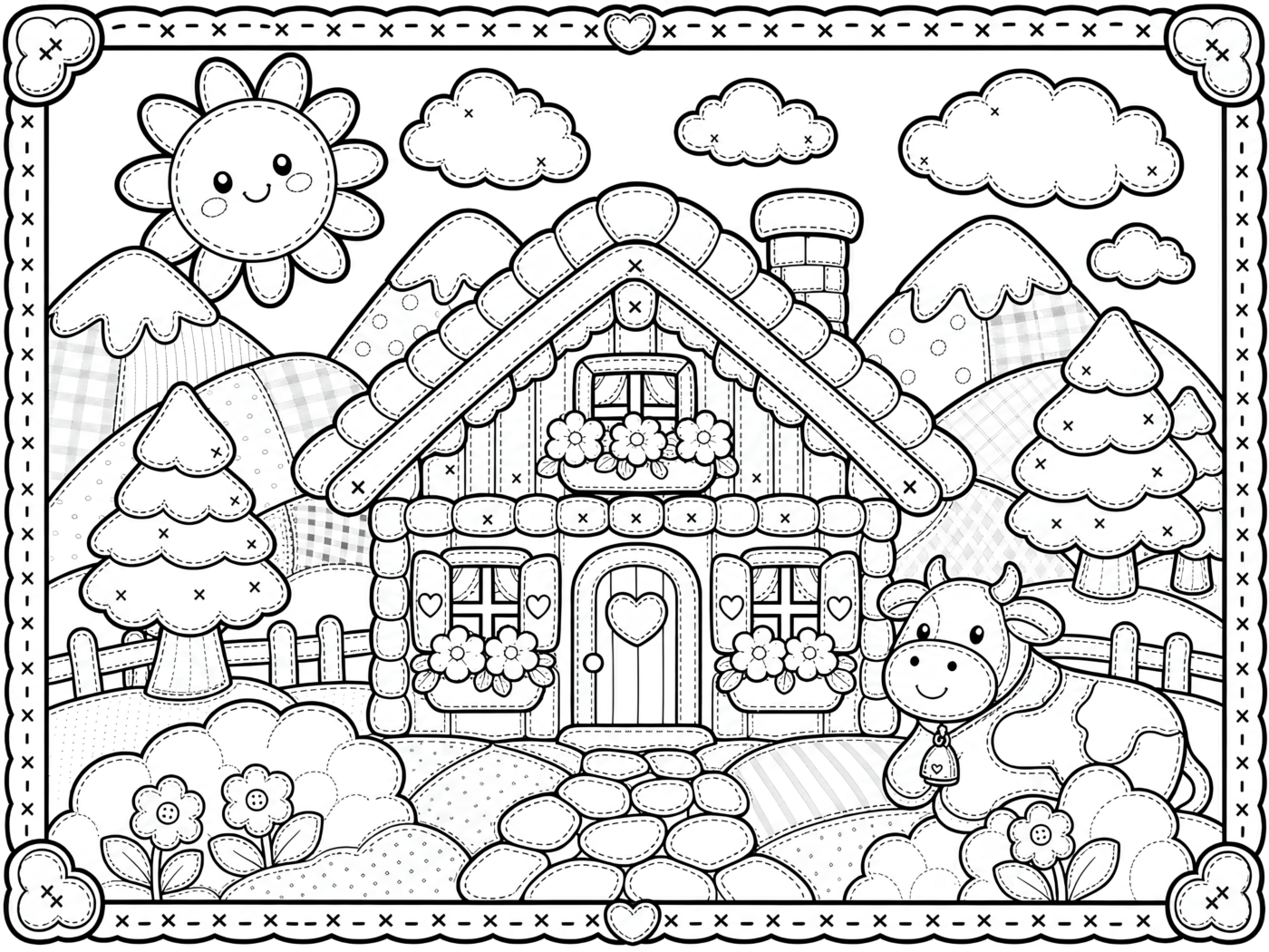 Kawaii Cottage With Cow