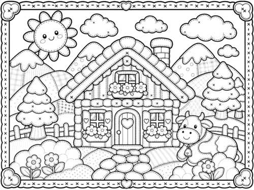 Kawaii Cottage With Cow