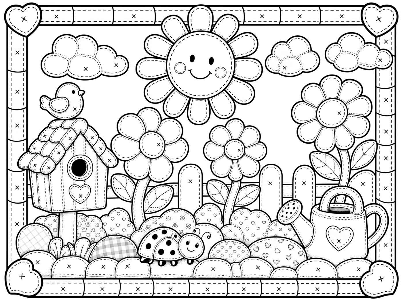 Kawaii Garden Birdhouse Ladybug