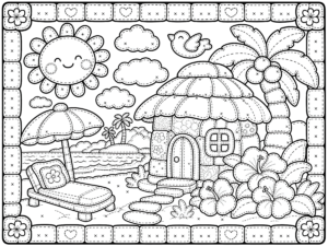 Kawaii Tropical Beach Cottage