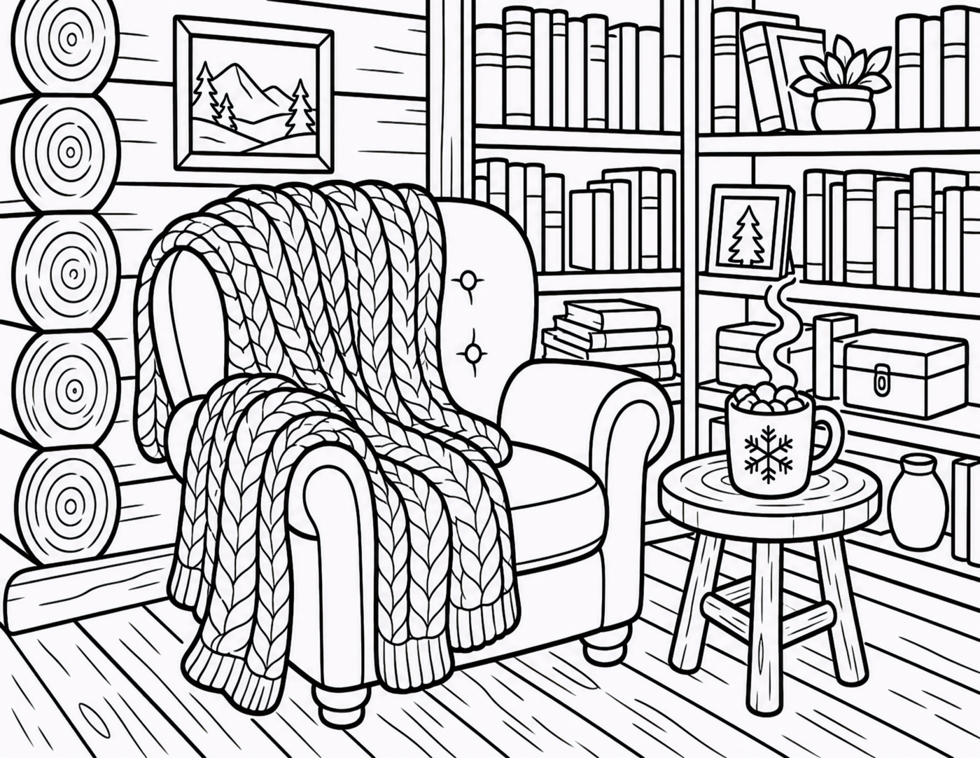 Log Cabin Armchair Hot Cocoa Afghan