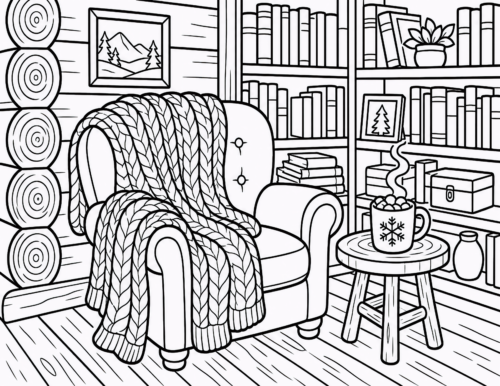 Log Cabin Armchair Hot Cocoa Afghan