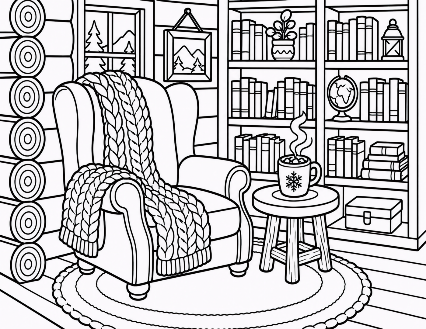 Log Cabin Hot Cocoa Armchair