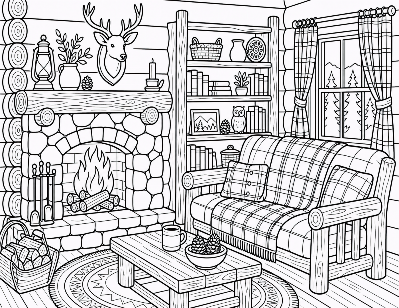 Log Cabin Living Room