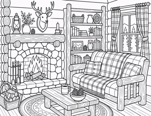 Log Cabin Living Room