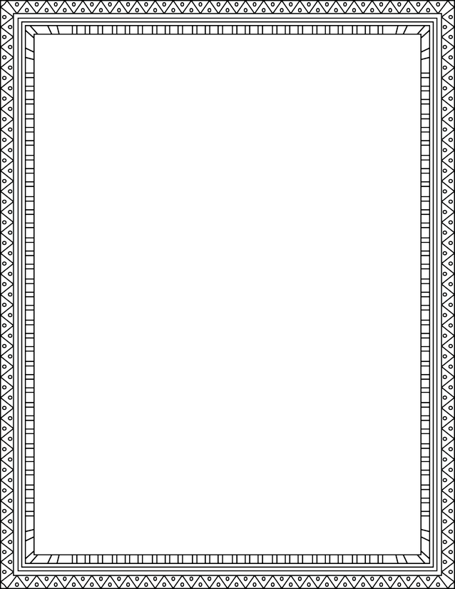 Mosaic Tile Border Page, Triangles and Rectangles