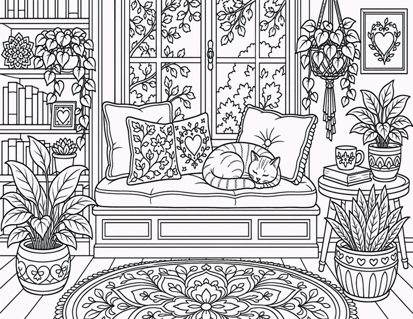 Napping Cat Window Seat