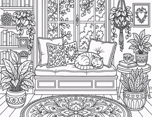 Napping Cat Window Seat