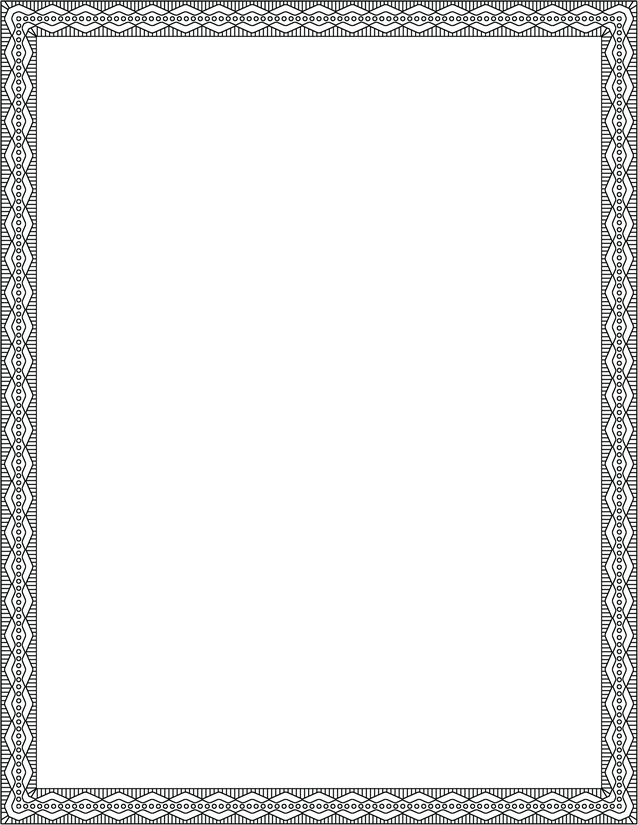 Oval Bead Stripe Border Page, Layered Bands and Dot Chain