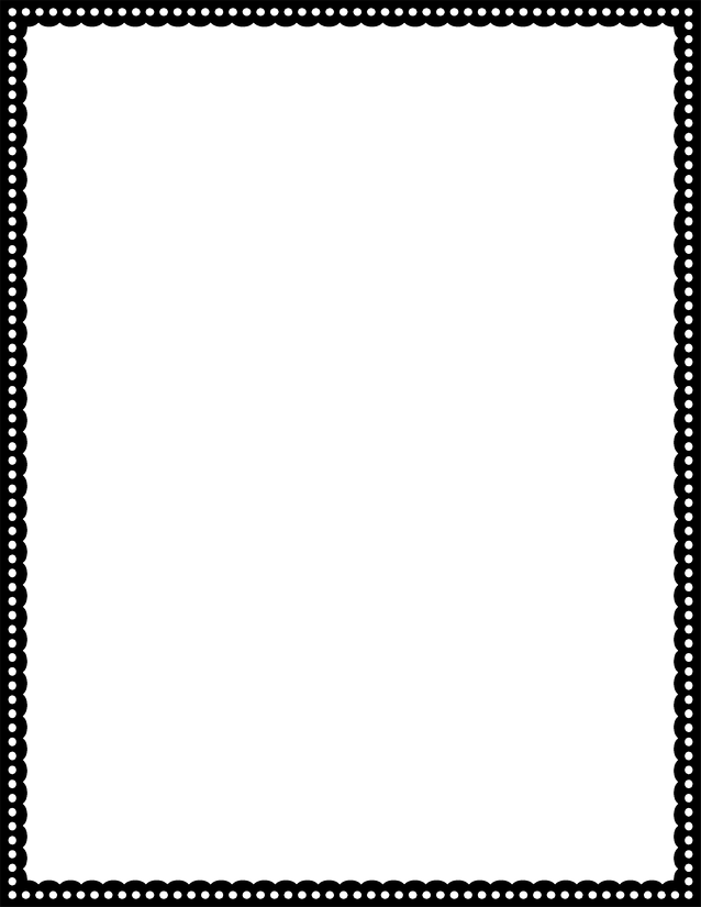Pearl Dot Border Page, Bold Black Beaded Frame