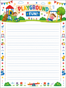 Playground Fun Handwriting Page