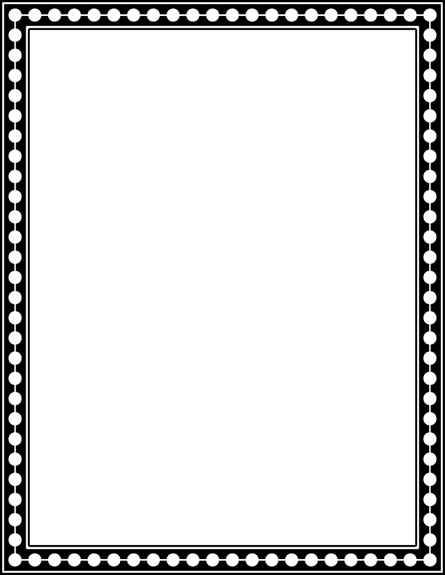 Polka Dot Border Page, Bold Circle Chain Frame