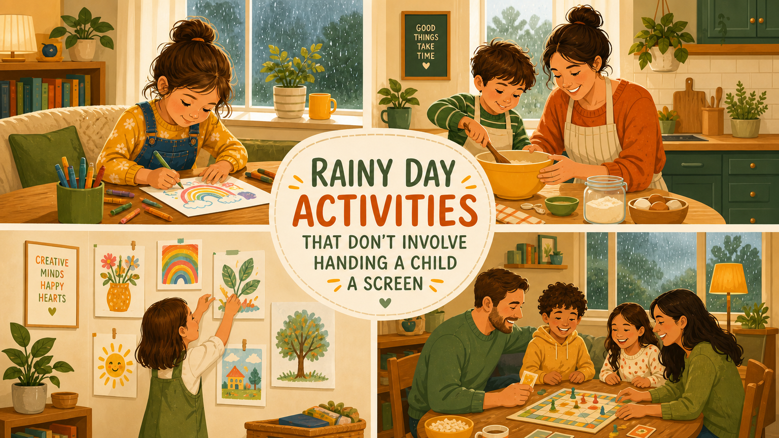 Rainy Day Activities That Don’t Involve Handing a Child a Screen
