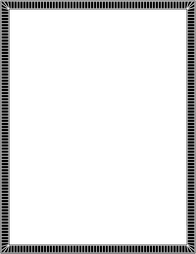 Ruled Grid Border Page, Bold Black Rectangular Pattern