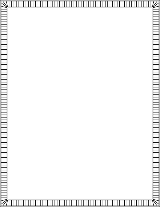 Ruled Tick Mark Border Page, Dense Parallel Lines