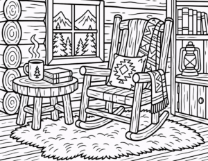 Rustic Log Cabin Rocking Chair