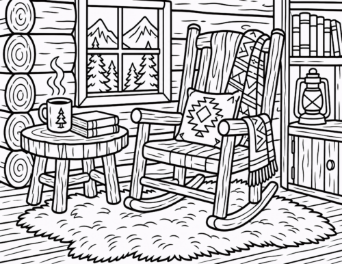 Rustic Mountain Cabin Rocking Chair