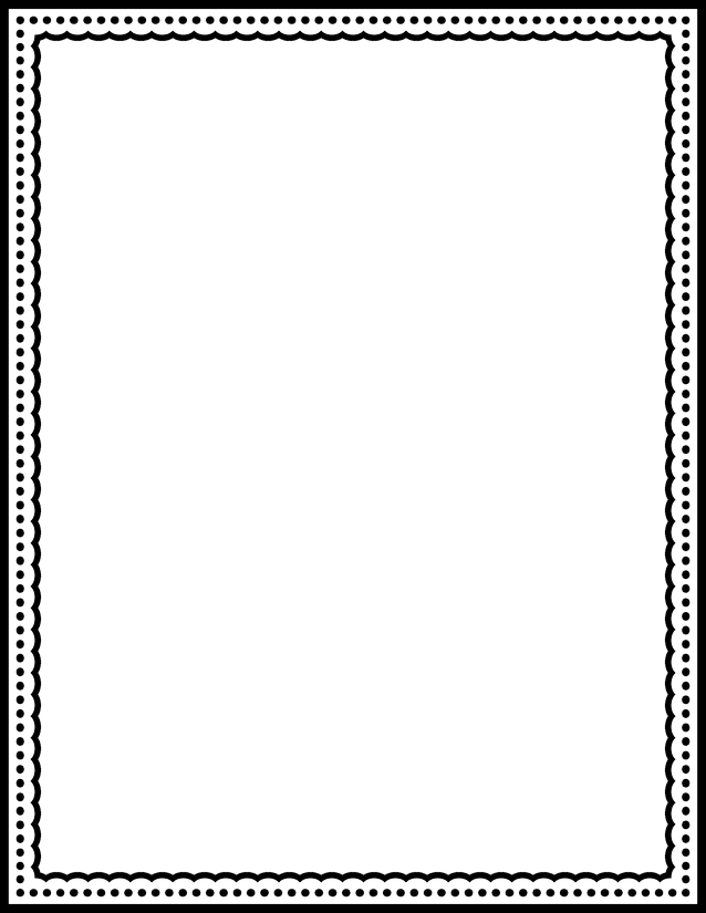 Scallop and Dot Border Page, Two-Layer Frame