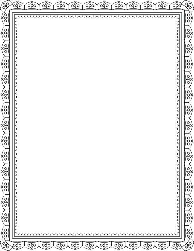 Scallop Fleur Arch Border Page, Outlined Arch Motifs