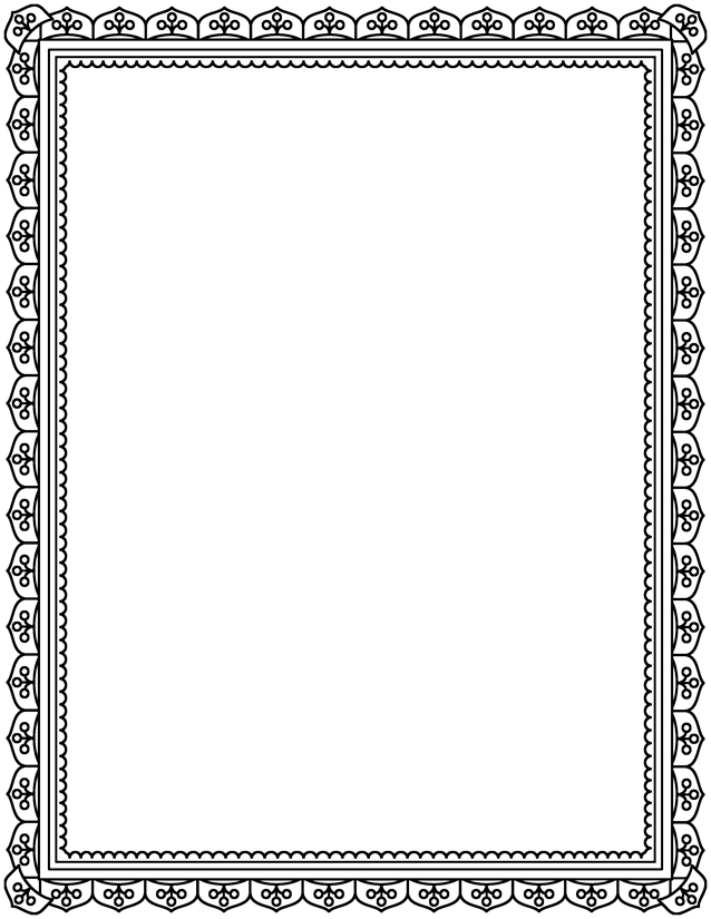 Scallop Fleur Border Page, Repeating Arch and Dot Detail
