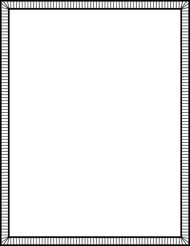 Striped Rectangle Border Page, Tightly Ruled Bands