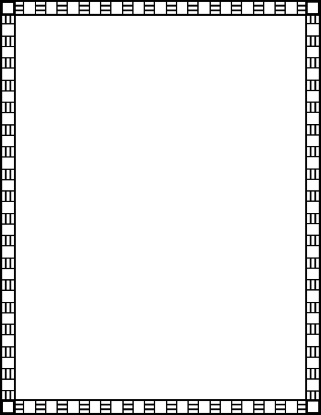 Striped Square Pattern Border Page, Bold Repeating Tiles