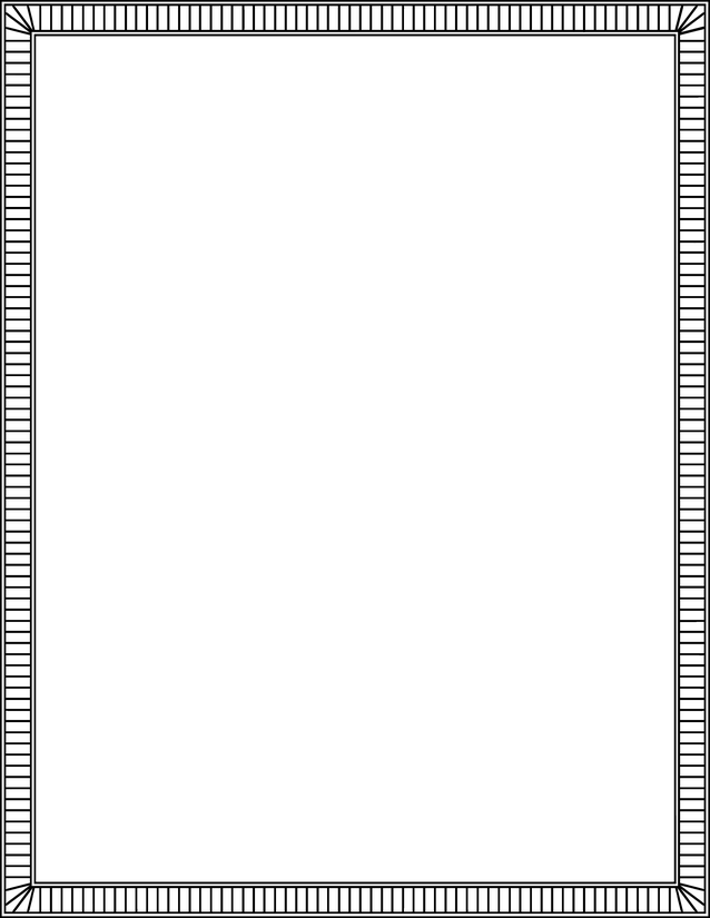 Thin Stripe Rectangle Border Page, Tightly Ruled Edges