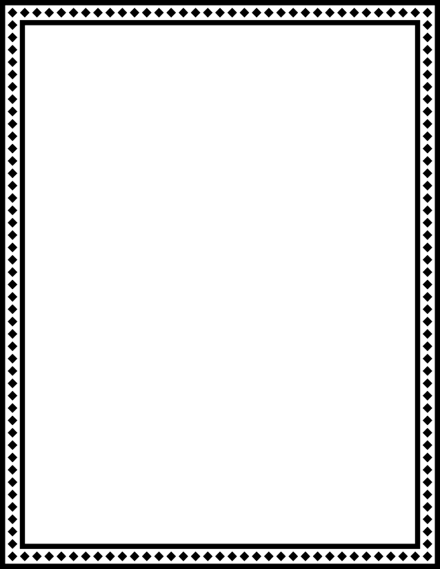 Tilted Square Border Page, Bold Black Diamond Trim