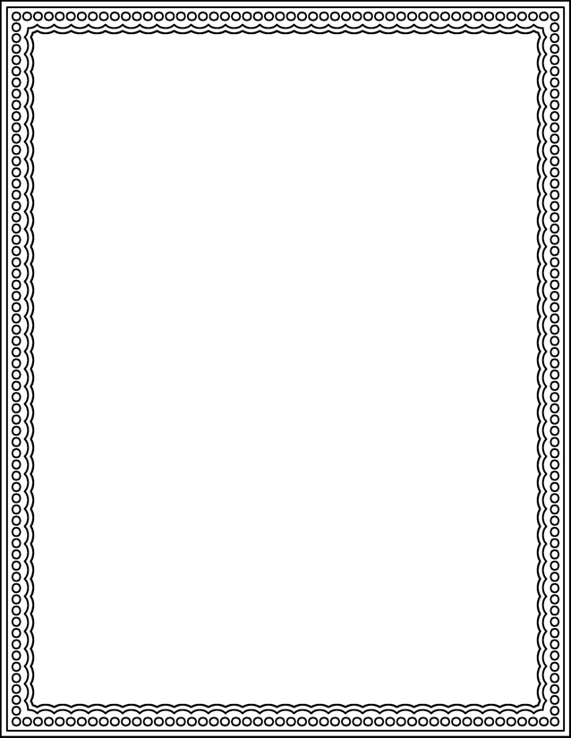 Wavy Scallop Circle Border Page, Double-Layer Frame
