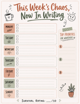 Weekly Planner Chaos Organizer