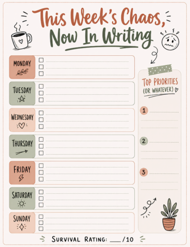 Weekly Planner Chaos Organizer