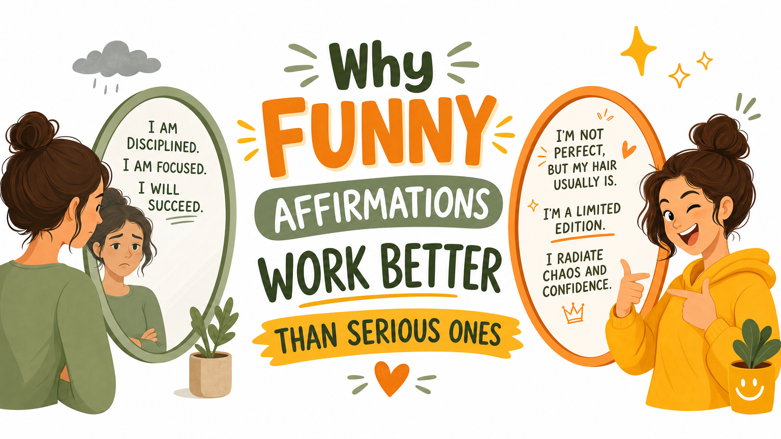 Why Funny Affirmations Work Better than Serious Ones