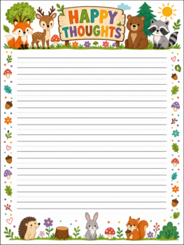 Woodland Deer Fox Bear Hedgehog Paper