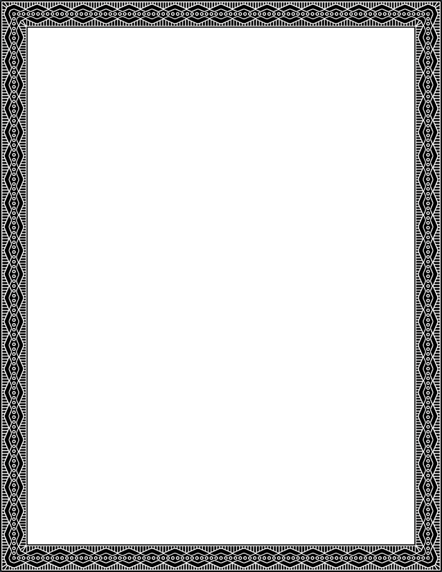 Woven Chain Border Page, Bold Black Geometric Frame